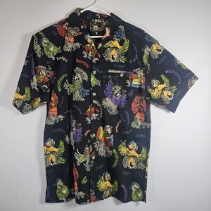 Jimmy Buffet Margarittaville Colorful Graphic Men's Casual Shirt Small